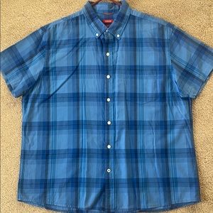 Izod Casual Button Down Plaid Shirt